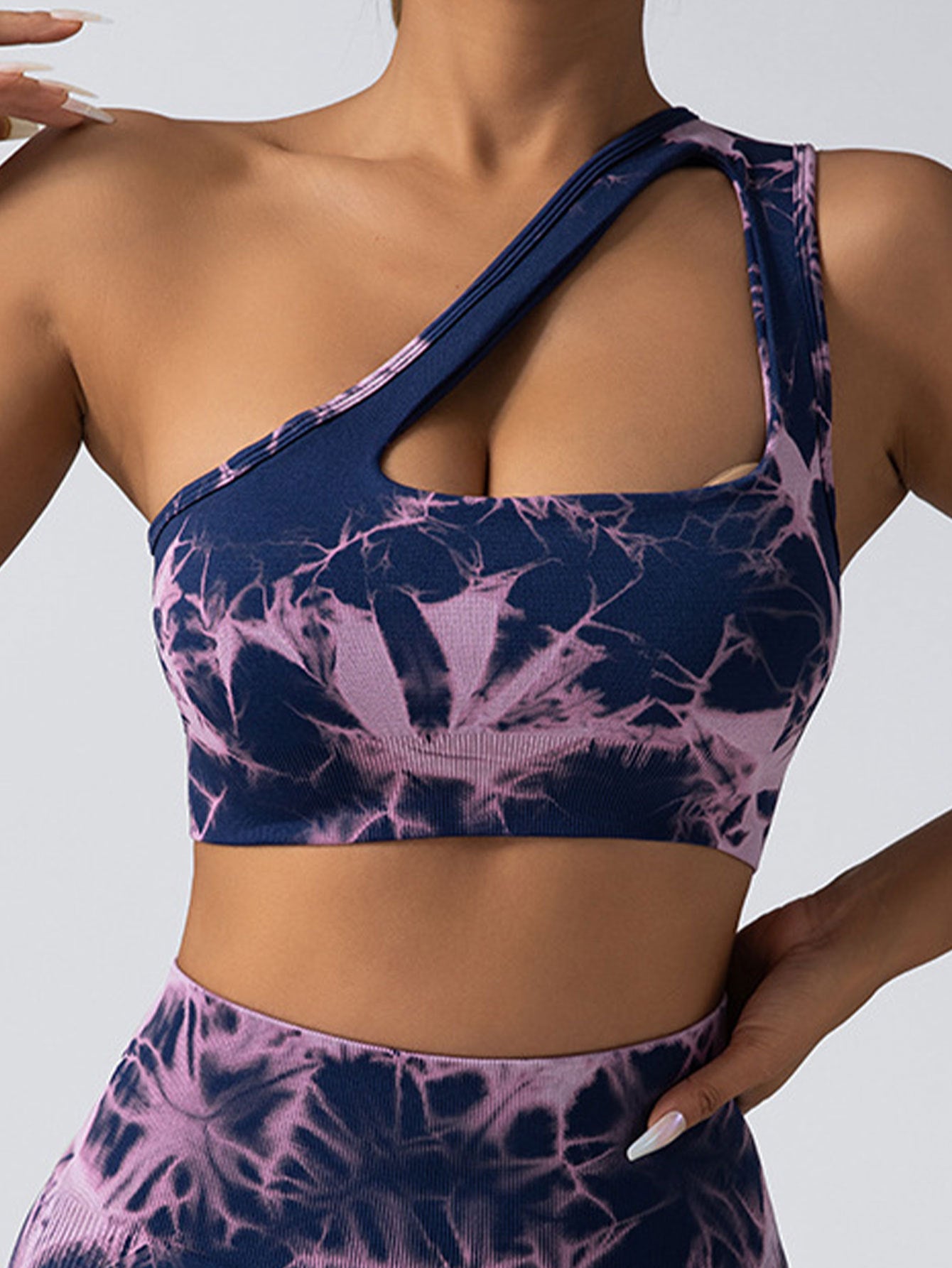 Seamless One Shoulder Sports Bra Scrunch Butt Lifting Leggings Gym Outfits Tracksuits