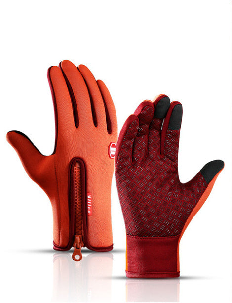 Winter Gloves Touch Riding Motorcycle Sliding Waterproof Sports Gloves With Fleece