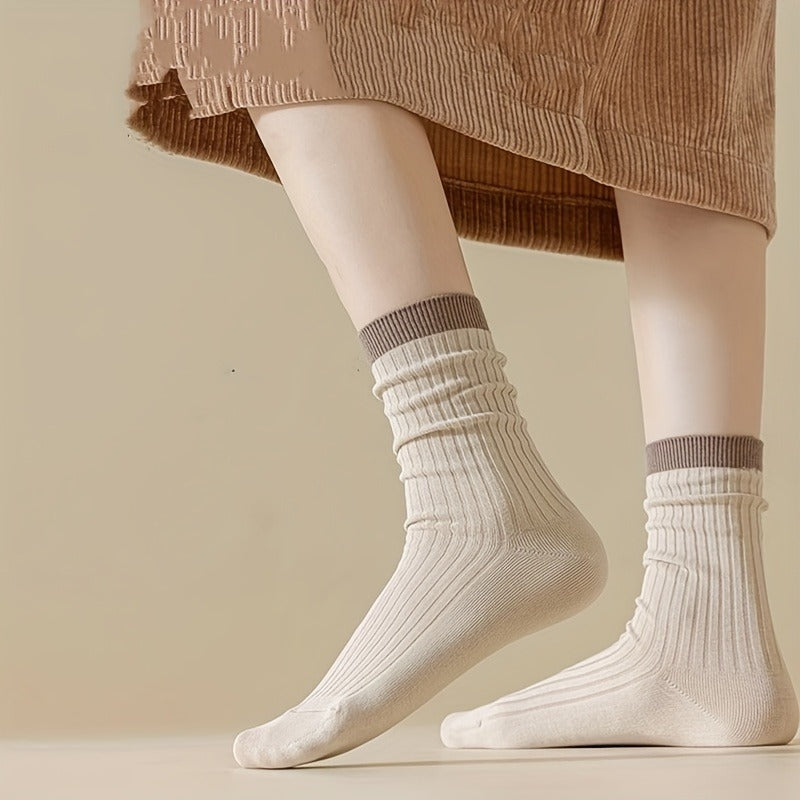 5 Pairs Of Elegant And Intellectual Cotton Socks. Selected Cotton Material. Lightweight And Breathable