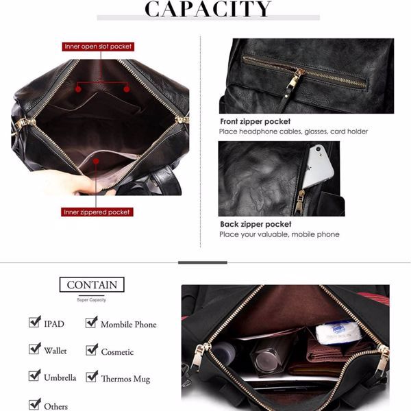 PU Leather Backpack
