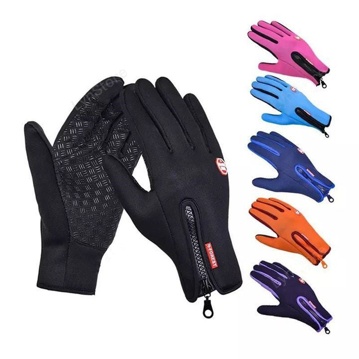 Winter Gloves Touch Riding Motorcycle Sliding Waterproof Sports Gloves With Fleece