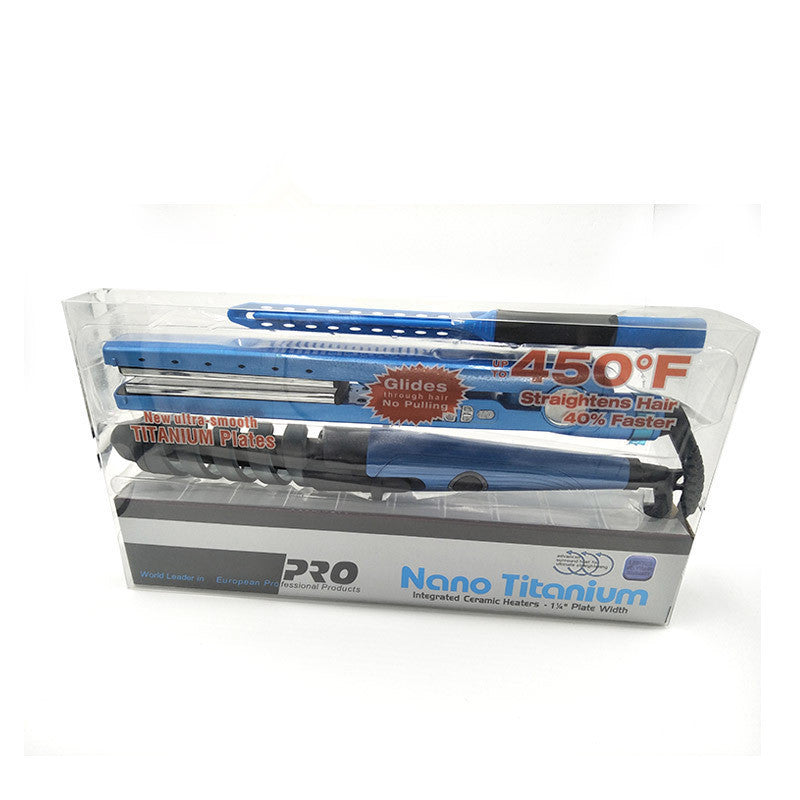 Spiral Curler Comb Set Does Not Hurt Hair Titanium Alloy Splint