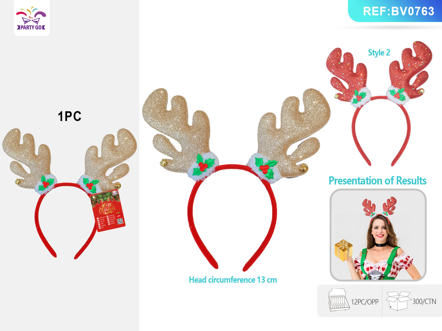 Christmas Headband Mixed Bag 1pc
