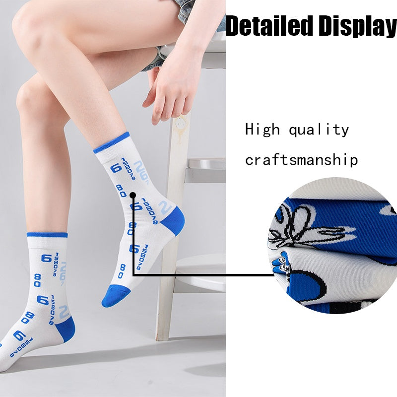 9 Pairs Colorful Compression Running Socks For Men Crew Athletic Hiking Wicking Anti Blister Cushioned Anti-odor And Breathable For Running Hiking Cycling Fitness