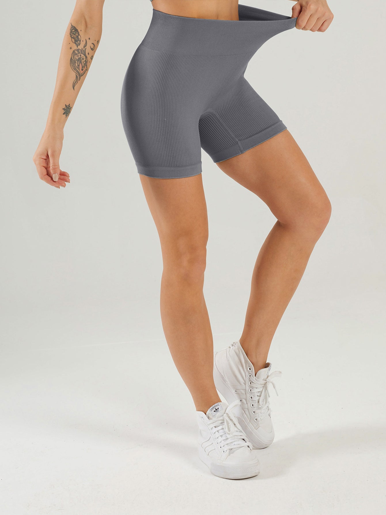 4 Pack Ribbed Soft New Cheap Women's High Waisted Biker Shorts Anti Chafing Slip Shorts Shorts Underwear Yoga Workout Shorts
