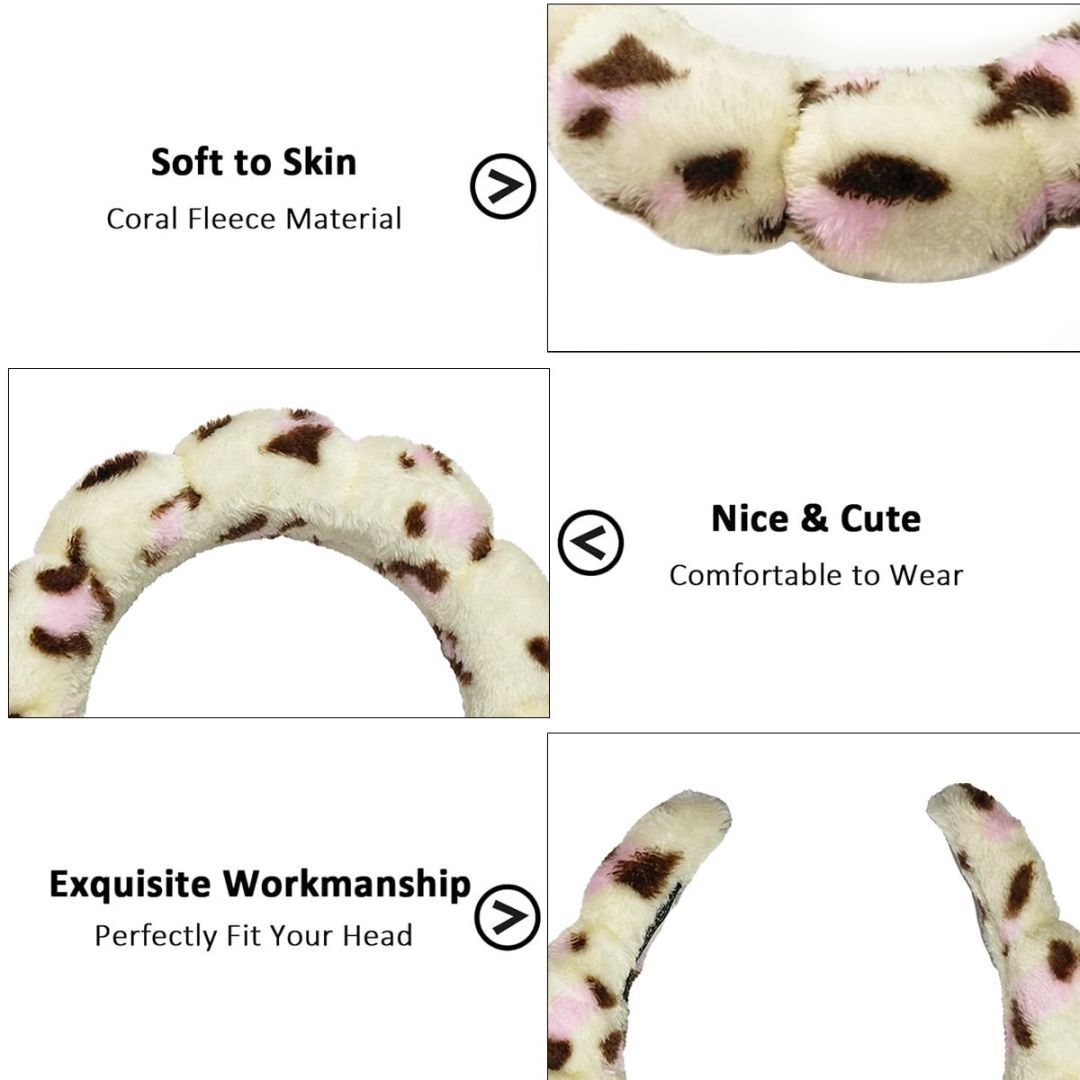 Head Buckle Bracelet Headband Four-piece Leopard Set