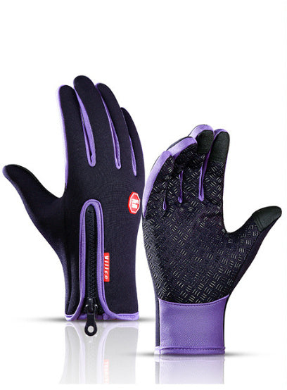 Winter Gloves Touch Riding Motorcycle Sliding Waterproof Sports Gloves With Fleece
