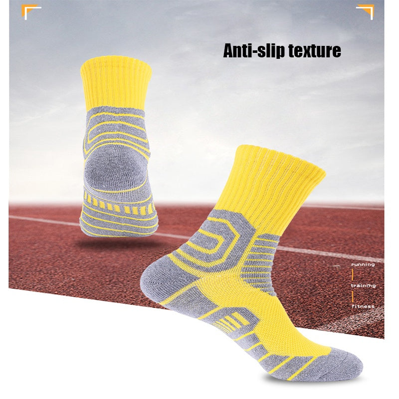 4 Pairs Compression Crew Running Socks Athletic Socks For Men With Cushion Work Hiking Basketball Sport Socks Anti-odor And Anti-slip For Running Fitness Hiking And Cycling