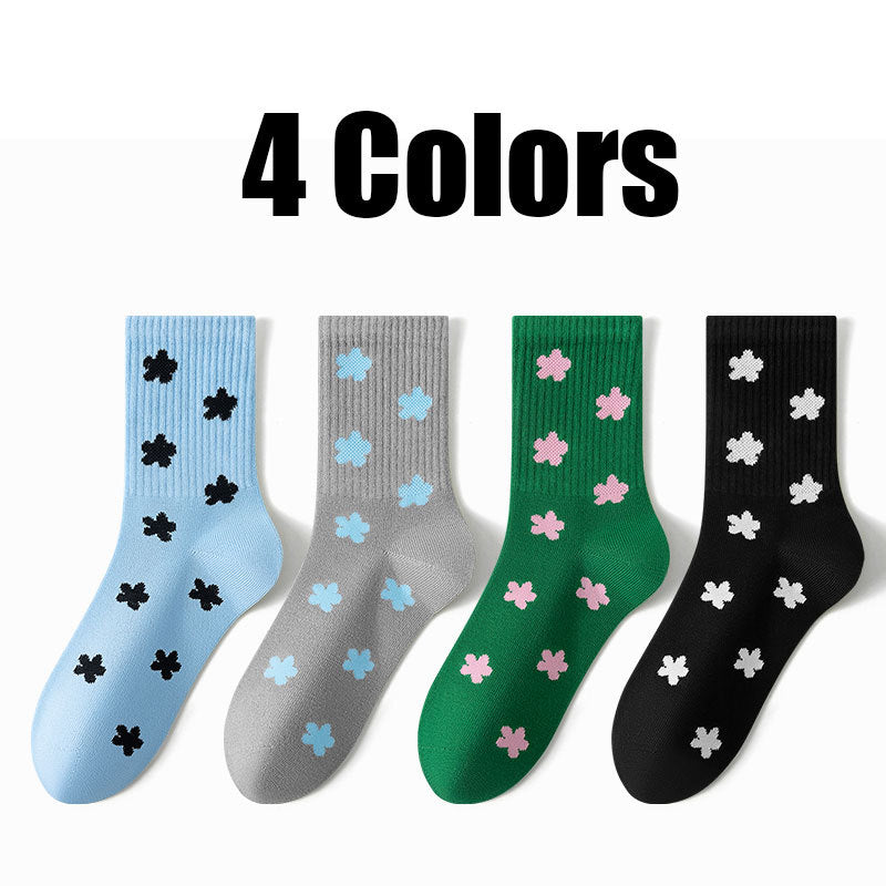 4 Pairs Womens Crew Socks Thin Soft Comfort Breathable Dress Socks Above Ankle Crew Socks For Business Casual