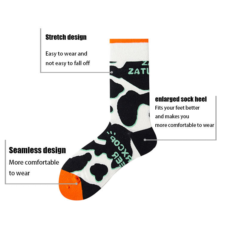 3 Pairs Women Colorful Compression Running Anti-odor And Breathable Socks Crew Athletic Hiking Anti Blister Cushioned For Running Hiking Cycling Fitness
