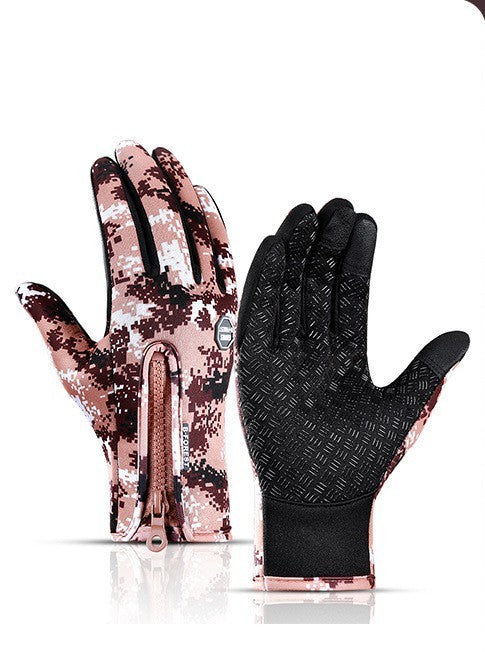 Winter Gloves Touch Riding Motorcycle Sliding Waterproof Sports Gloves With Fleece