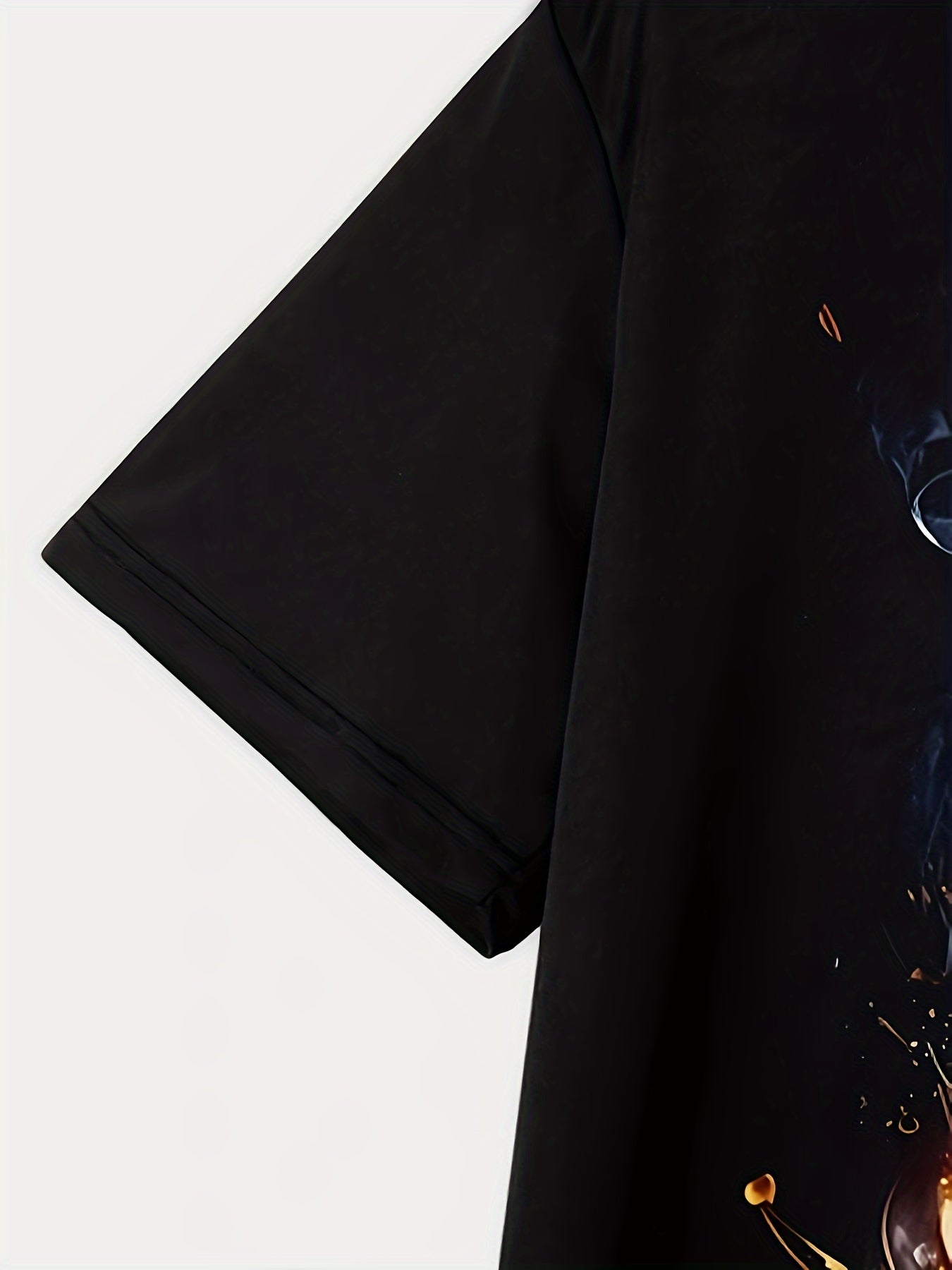 Men's Poker Pattern T-shirt, Casual Short Sleeve Round Neck T-shirt, Outdoor Men's Clothing