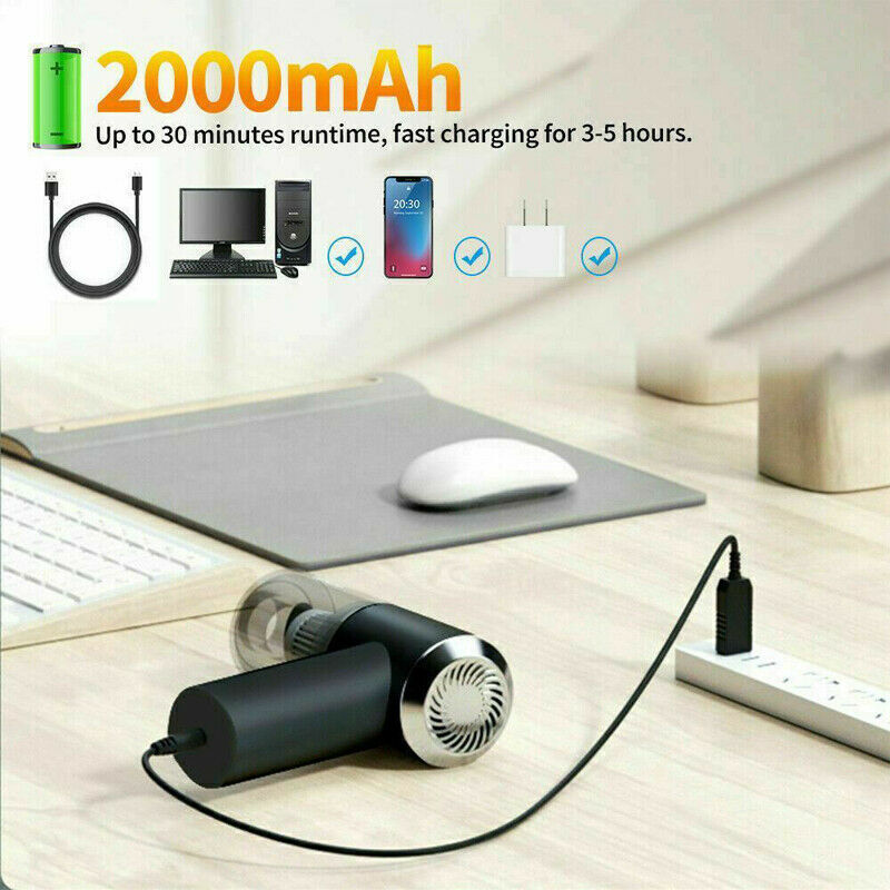 Portable Car Vacuum Cleaner, Handheld Vacuum High Power Cordless, Hand Vacuum Rechargeable Easy To Clean Car Interior, Desktop, Sofa, Keyboard, Drawer And Crevices, Small Spaces**