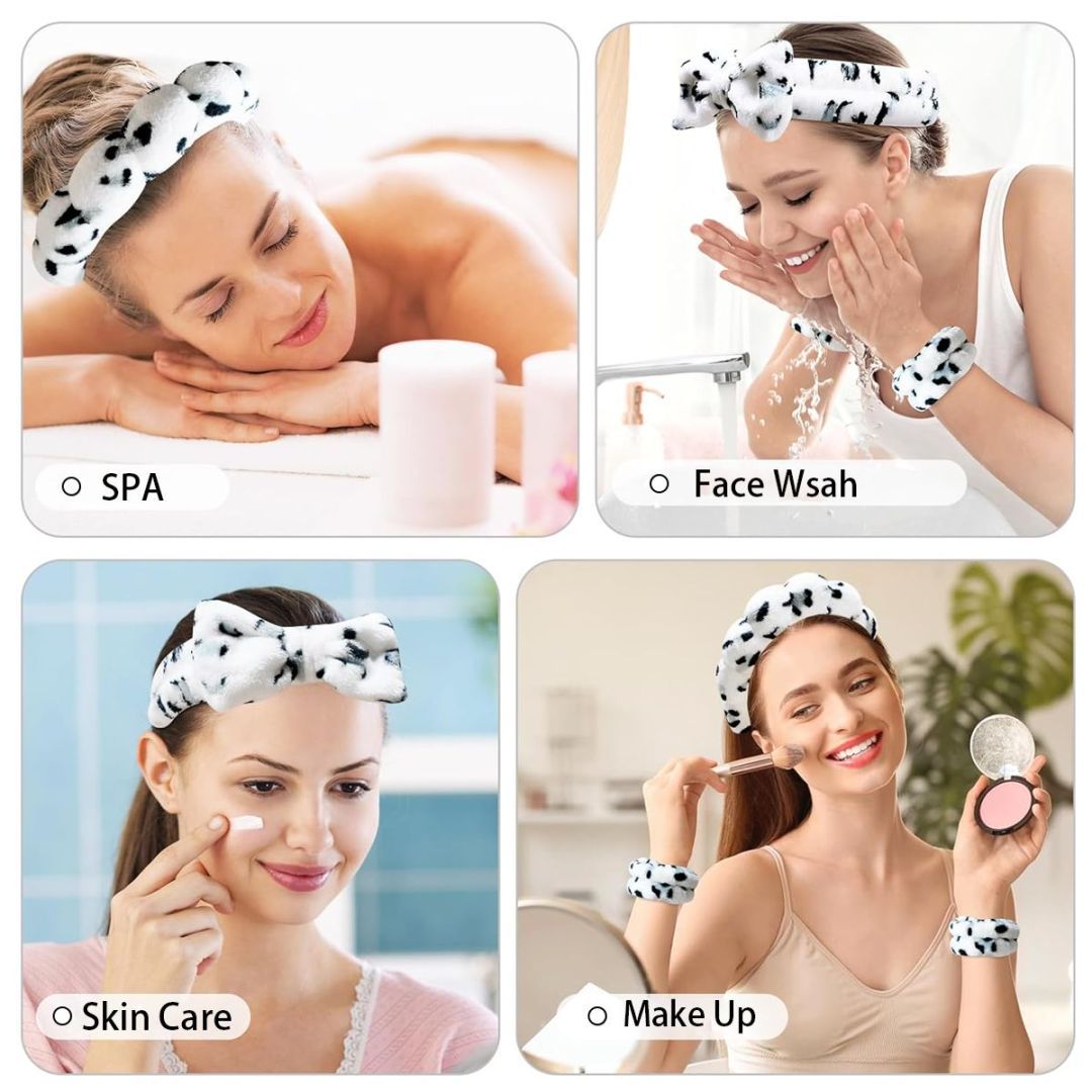Head Clasp Bracelet Headband Four-piece Snow Leopard Set