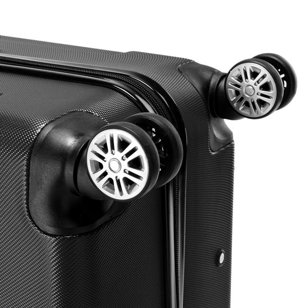 3-in-1 ABS Trolley Case 20 Inches-24 Inches-28 Inches Black