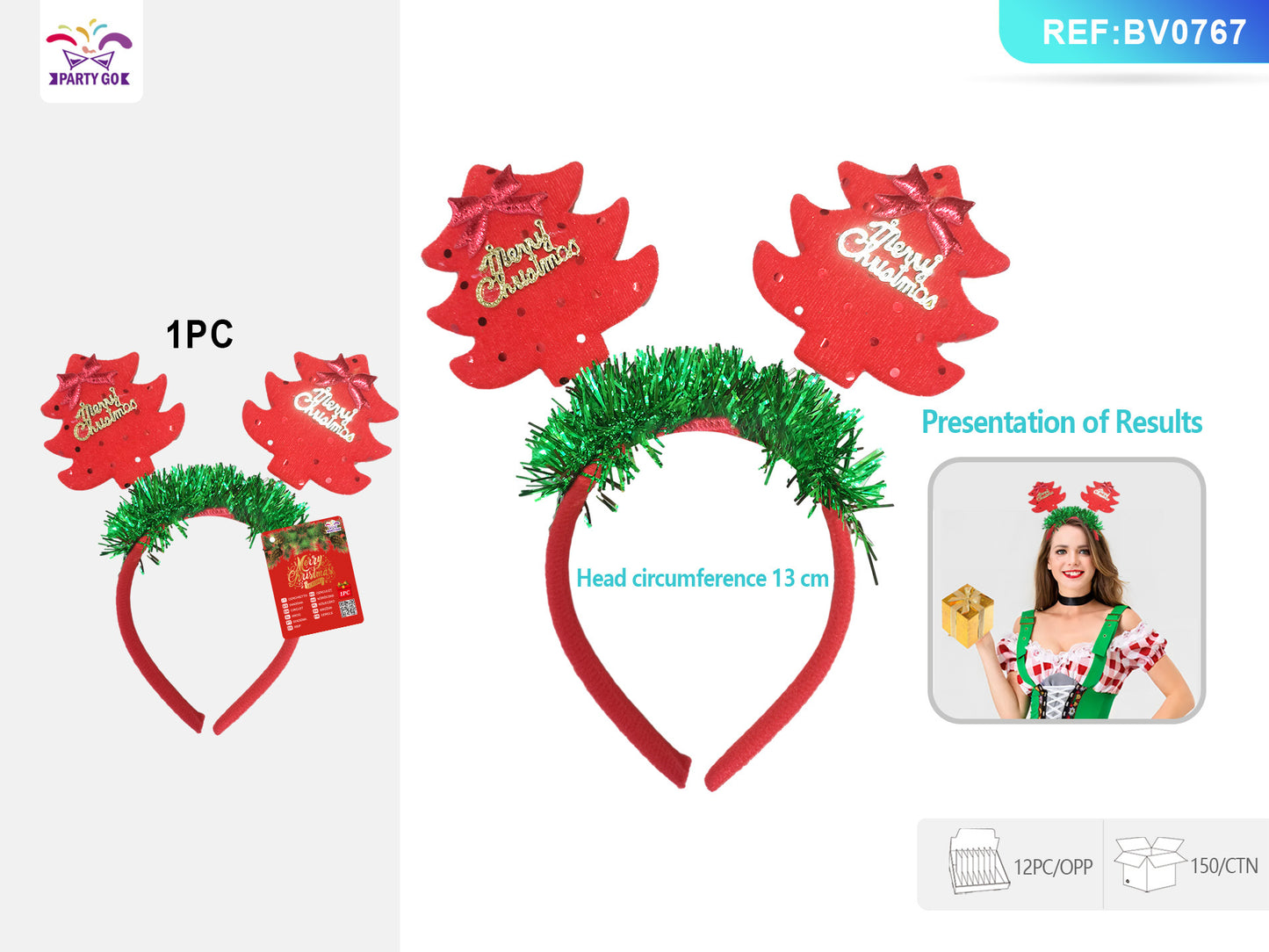 Christmas Headband Mixed Bag 1pc