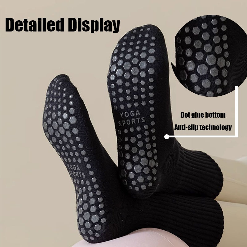 10 Pairs Home Pilates Socks For Women With Non Slip Grippers Yoga Crew Socks For Hospital Sticky Slipper Socks Breathable And Anti-odor For Yoga Hospital Pilates Barre
