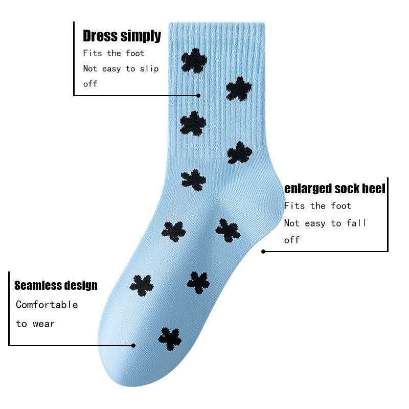 4 Pairs Womens Crew Socks Thin Soft Comfort Breathable Dress Socks Above Ankle Crew Socks For Business Casual