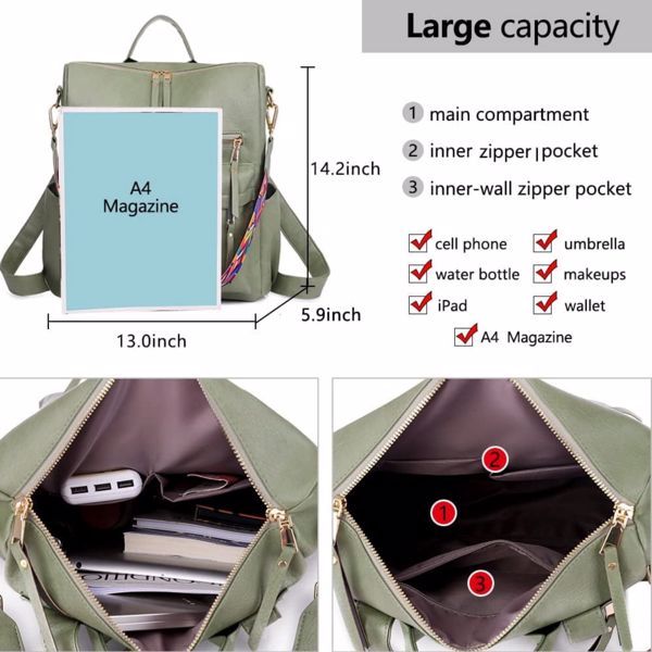 Women PU Leather Backpacks