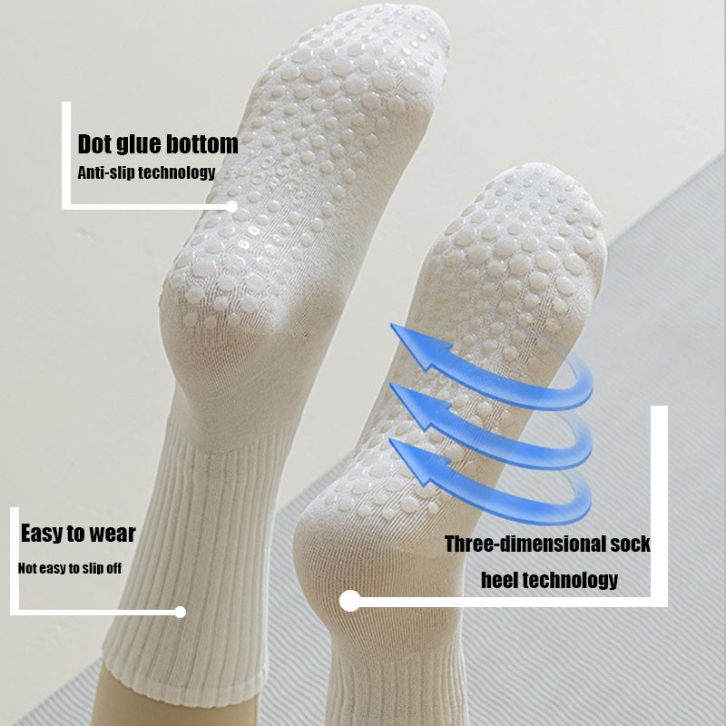 10 Pairs Home Pilates Socks For Women With Non Slip Grippers Yoga Crew Socks For Hospital Sticky Slipper Socks Breathable And Anti-odor For Yoga Hospital Pilates Barre