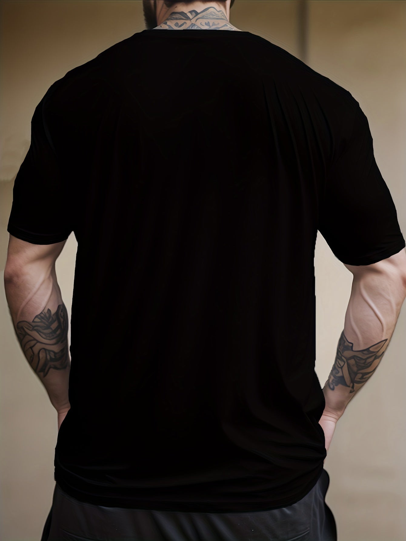 Curved Graphic Men's Short Sleeved T-shirt, Comfortable And Elastic Summer Fashion T-shirt, Casual Daily Style Fashion Clothing