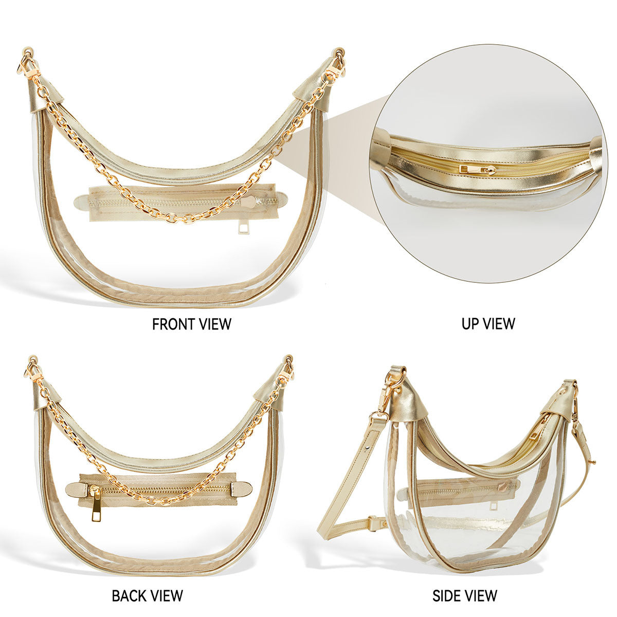 Clear Fanny Pack Stadium Approved For Women & Men Belt Bag Crossbody Waterproof With Adjustable Strap For Festival Sports Workout