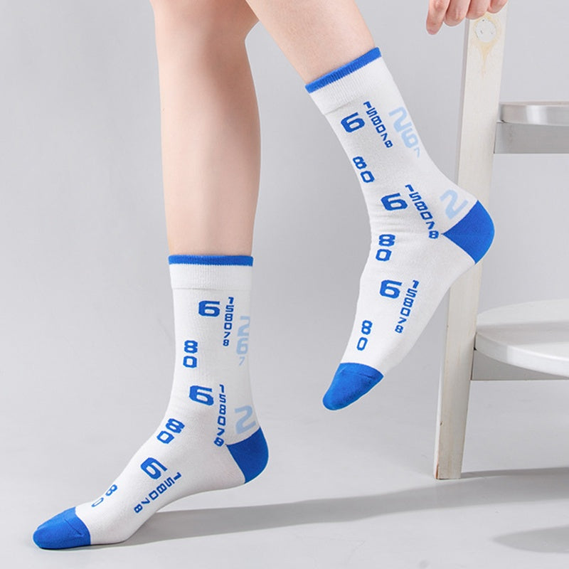 9 Pairs Colorful Compression Running Socks For Men Crew Athletic Hiking Wicking Anti Blister Cushioned Anti-odor And Breathable For Running Hiking Cycling Fitness