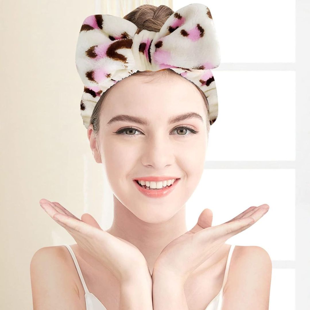 Head Buckle Bracelet Headband Four-piece Leopard Set