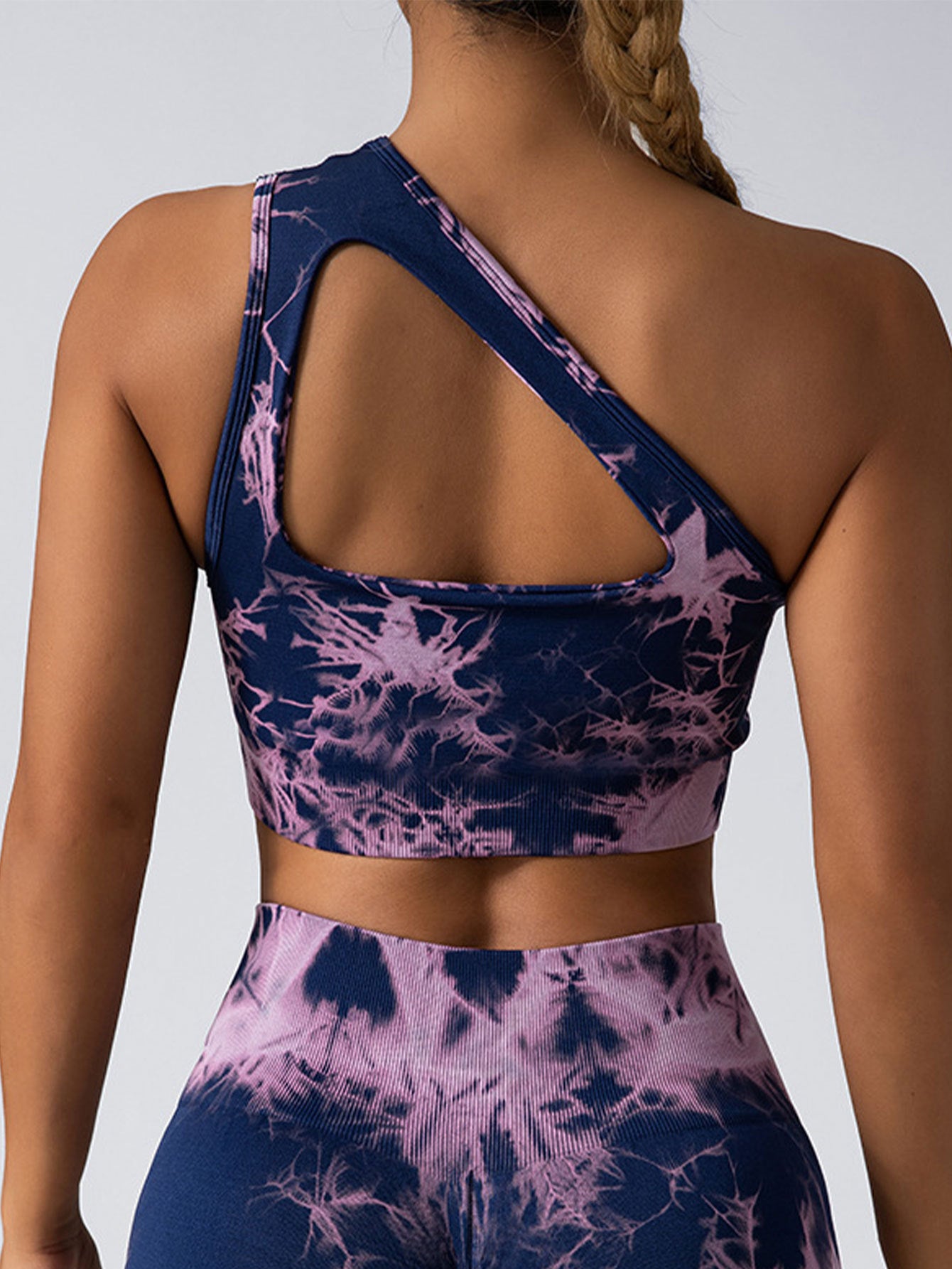 Seamless One Shoulder Sports Bra Scrunch Butt Lifting Leggings Gym Outfits Tracksuits