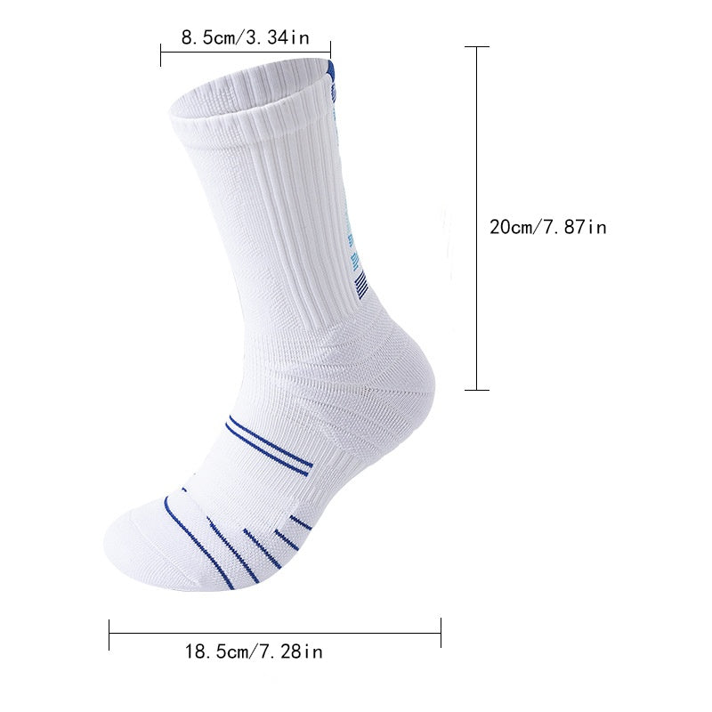 6 Pairs Men Compression Running Socks Quarter Crew Athletic Cushioned Breathable Anti Blister Sweat Odor For Running Hiking Cycling Fitness