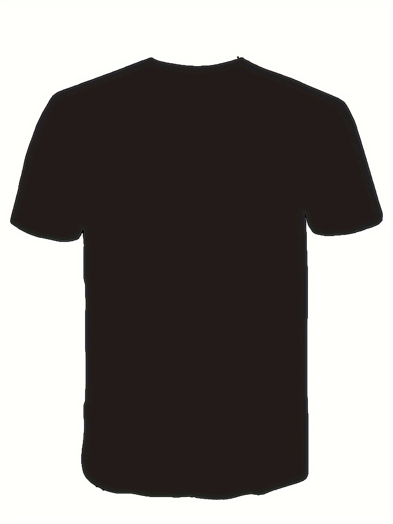 Men's Fashionable Skull Pattern Shirt, Casual Breathable Round Neck Short Sleeved T-shirt, Suitable For City Strolling, Street Hanging, Outdoor Activities