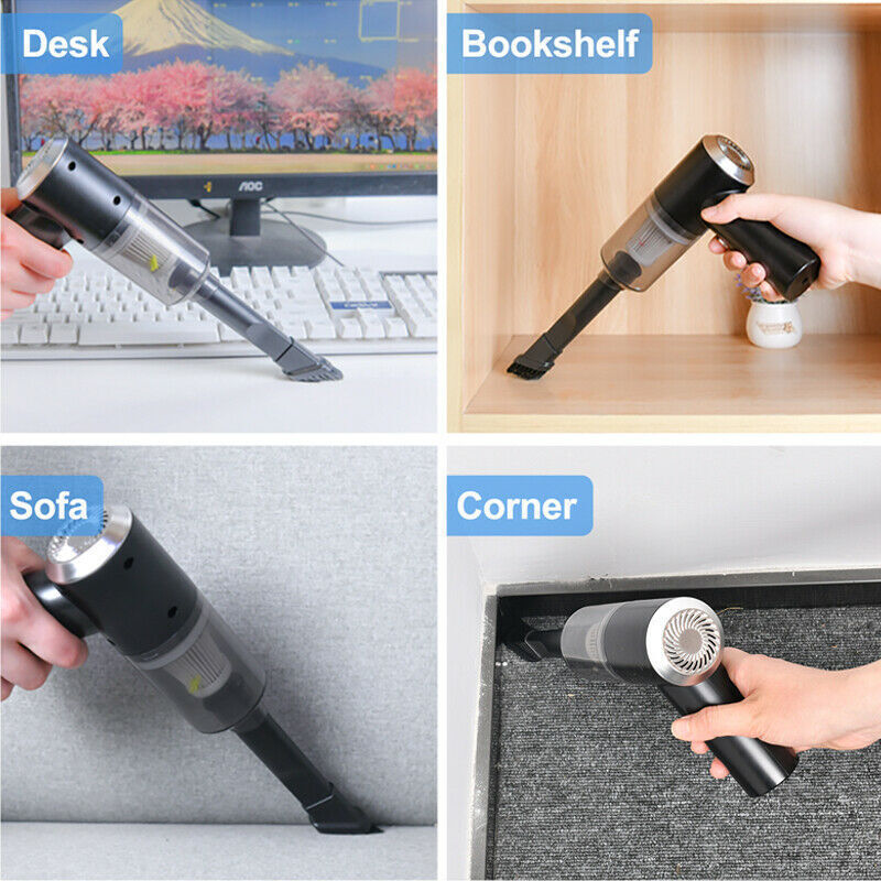 Portable Car Vacuum Cleaner, Handheld Vacuum High Power Cordless, Hand Vacuum Rechargeable Easy To Clean Car Interior, Desktop, Sofa, Keyboard, Drawer And Crevices, Small Spaces**