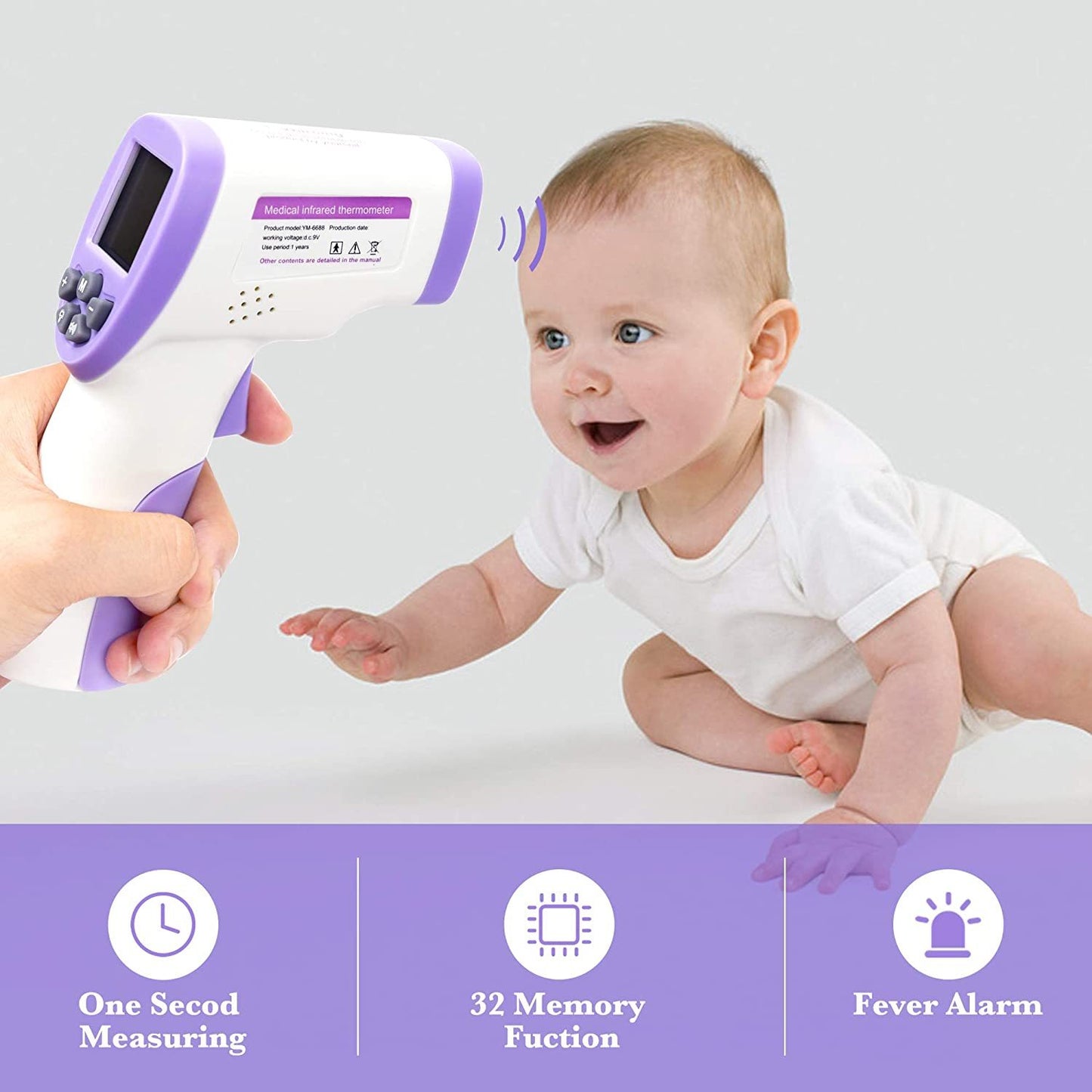 Digital Termometer Infrared Forehead Body Thermometer Gun Non-contact Temperature Measurement Device with Real-time Accurate Readings Amazon Banned