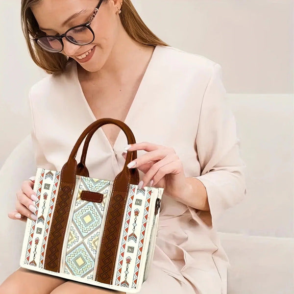 Bohemian Women's Tote Bag 3-Piece Set - Lightweight And Versatile Tote Bag With Adjustable Shoulder Straps