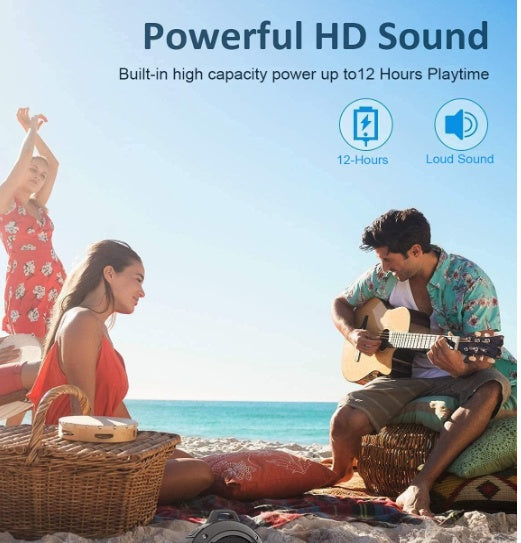 ISOUNd Outdoor Waterproof Bluetooth Speaker, Wireless Portable Mini Shower Travel Speaker With Subwoofer, Enhanced Bass, Built In Mic For Sp