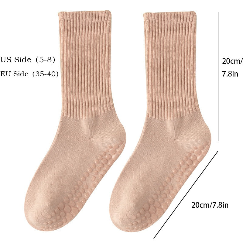10 Pairs Home Pilates Socks For Women With Non Slip Grippers Yoga Crew Socks For Hospital Sticky Slipper Socks Breathable And Anti-odor For Yoga Hospital Pilates Barre