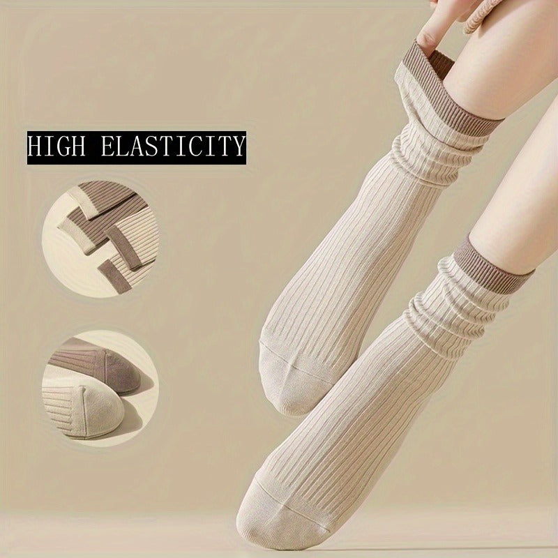 5 Pairs Of Elegant And Intellectual Cotton Socks. Selected Cotton Material. Lightweight And Breathable