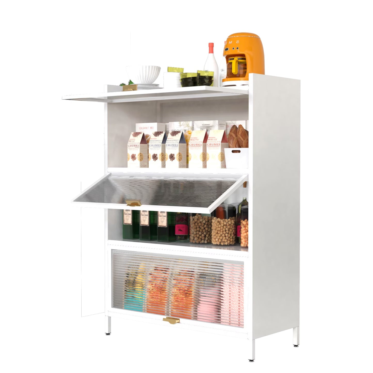 4 Level Flip Door Cabinet