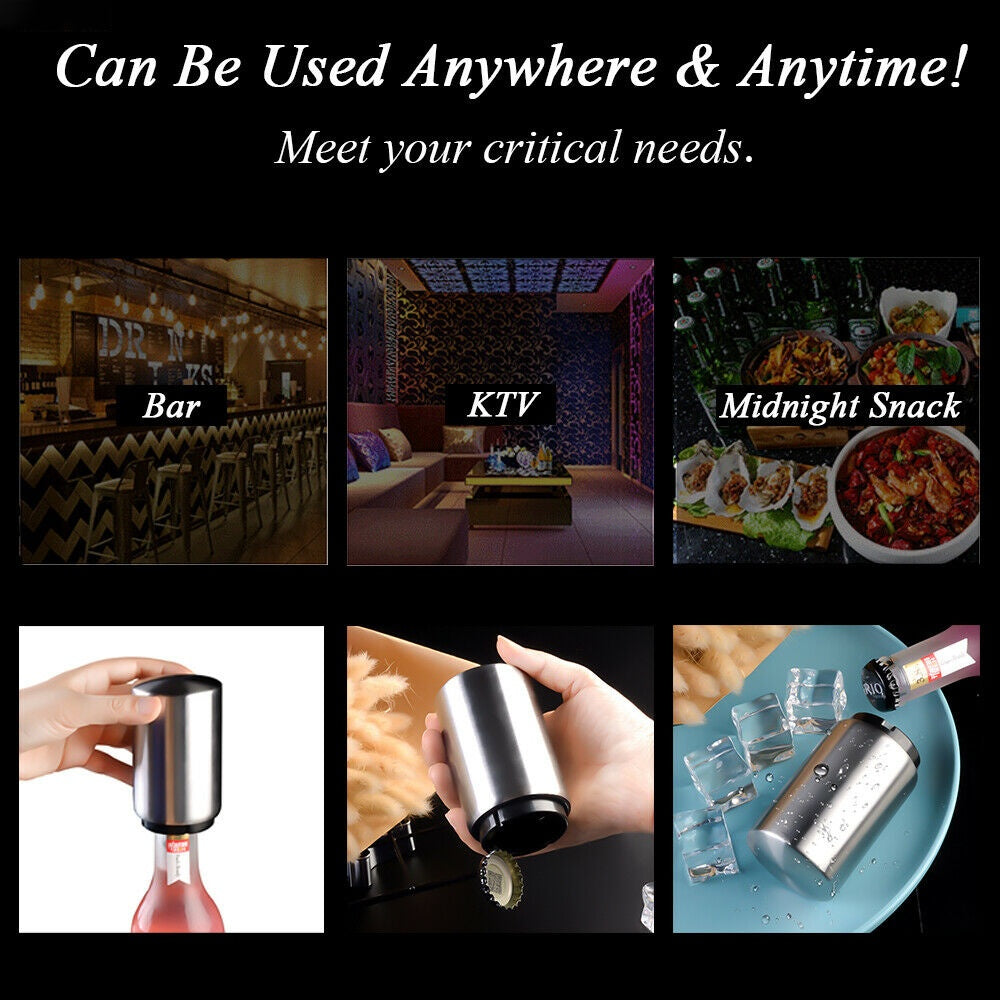 Automatic Beer Soda Bottle Opener Push Down Opener For Bar Cap Bottle Magnetic Automatic Beer Soda Bottle Opener Push Down Opener For Bar Cap Bottle Magnetic