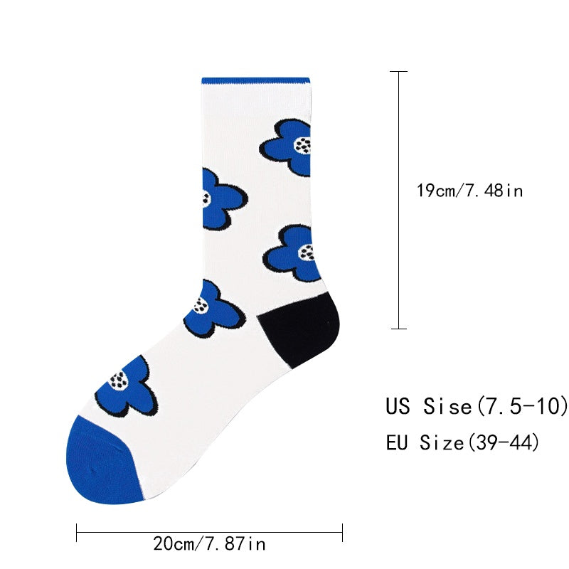 5 Pairs Colorful Compression Running Socks For Men Crew Athletic Hiking Wicking Anti Blister Cushioned Anti-odor And Breathable For Running Hiking Cycling Fitness