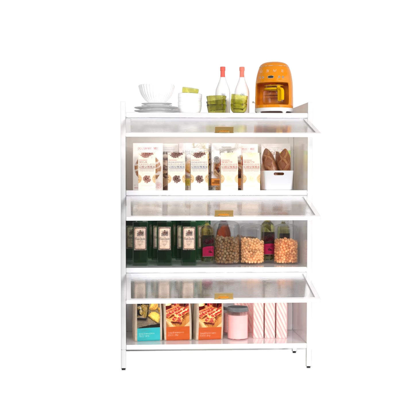4 Level Flip Door Cabinet
