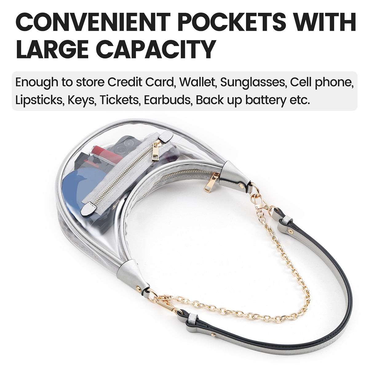 Clear Fanny Pack Stadium Approved For Women & Men Belt Bag Crossbody Waterproof With Adjustable Strap For Festival Sports Workout