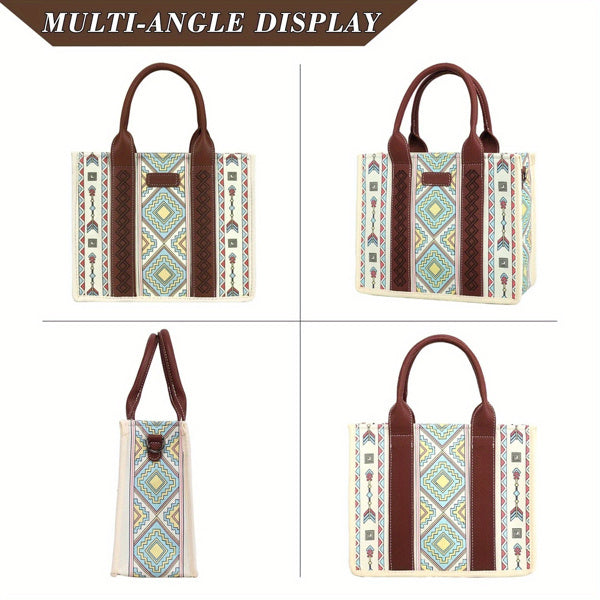 Bohemian Women's Tote Bag 3-Piece Set - Lightweight And Versatile Tote Bag With Adjustable Shoulder Straps