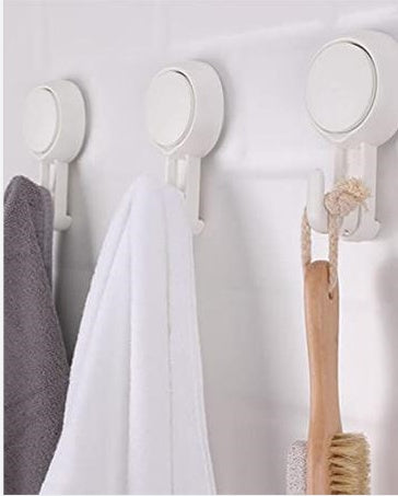 Suction Hooks Powerful Vacuum Suction Cup Hooks Heavy Duty For Shower Waterproof Suction Hanger For Bathroom Kitchen Towel, Robe, Loofah Removable And Reusable For Bags Coat 2 Pack