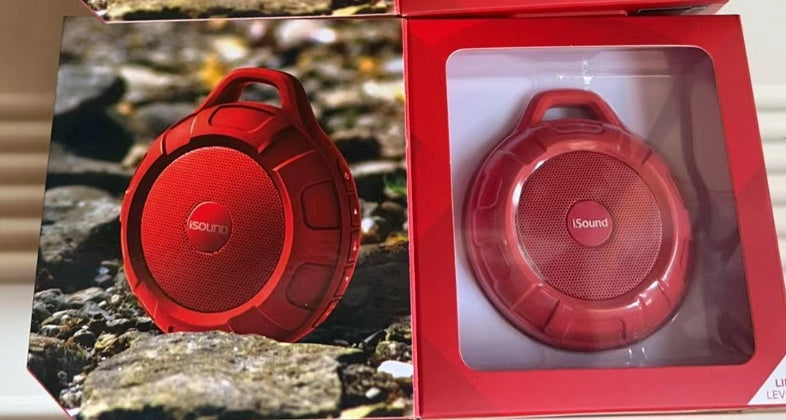ISOUNd Outdoor Waterproof Bluetooth Speaker, Wireless Portable Mini Shower Travel Speaker With Subwoofer, Enhanced Bass, Built In Mic For Sp