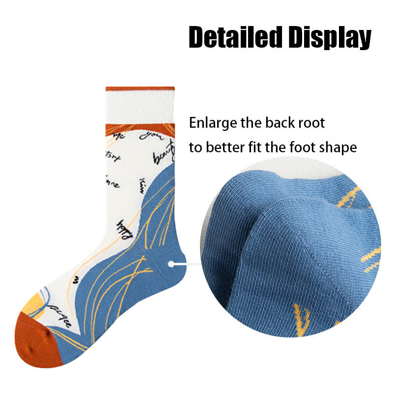 3 Pairs Women Colorful Compression Running Anti-odor And Breathable Socks  Crew Athletic Hiking Anti Blister Cushioned  For Running Hiking Cycling Fitness
